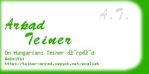 arpad teiner business card